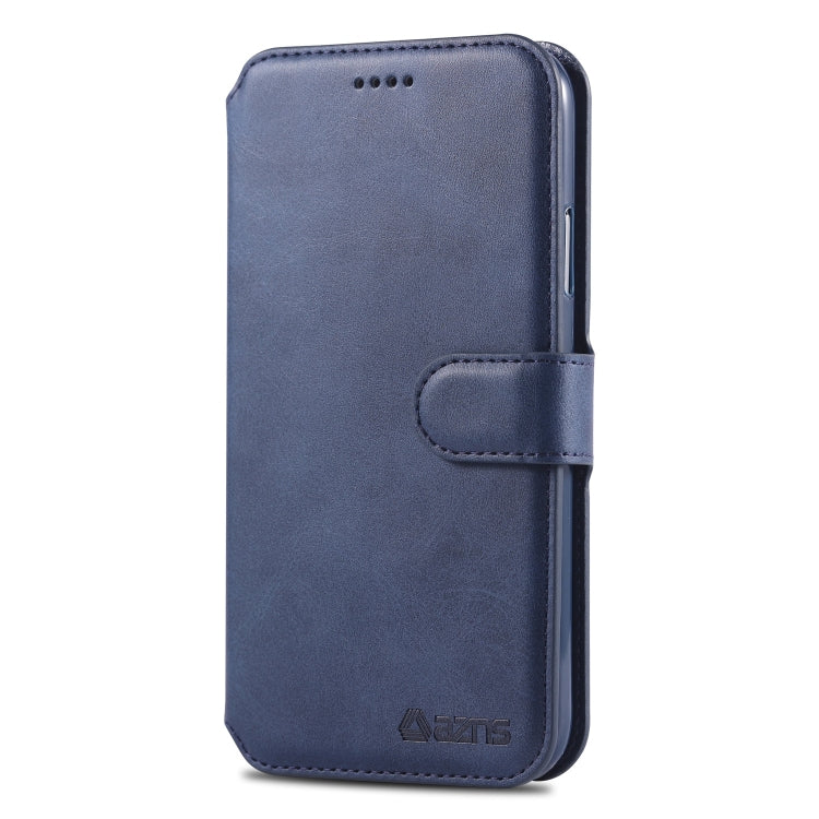 For iPhone XR AZNS Calf Texture Magnetic Horizontal Flip PU Leather Case with Holder & Card Slots & Photo Frame