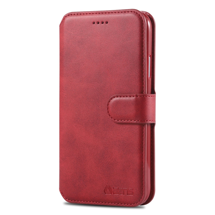 For iPhone XR AZNS Calf Texture Magnetic Horizontal Flip PU Leather Case with Holder & Card Slots & Photo Frame
