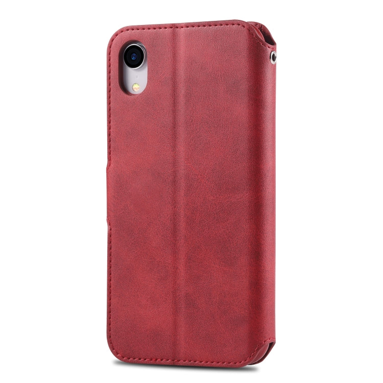 For iPhone XR AZNS Calf Texture Magnetic Horizontal Flip PU Leather Case with Holder & Card Slots & Photo Frame