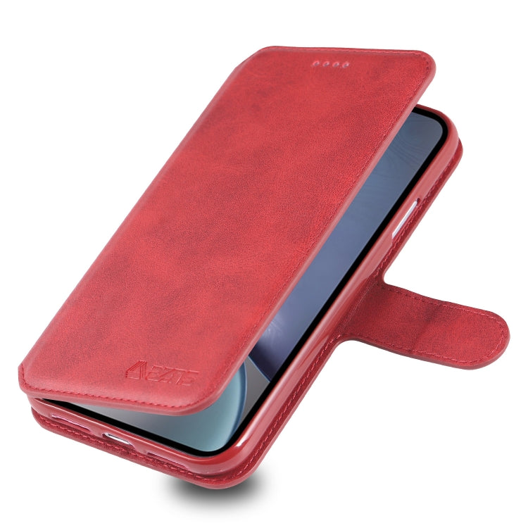 For iPhone XR AZNS Calf Texture Magnetic Horizontal Flip PU Leather Case with Holder & Card Slots & Photo Frame