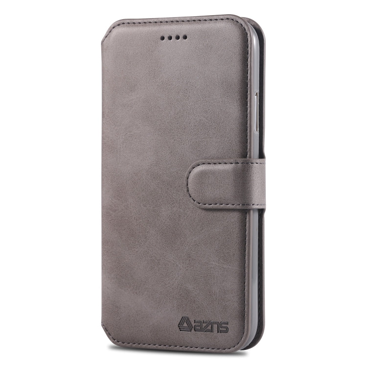 For iPhone XR AZNS Calf Texture Magnetic Horizontal Flip PU Leather Case with Holder & Card Slots & Photo Frame
