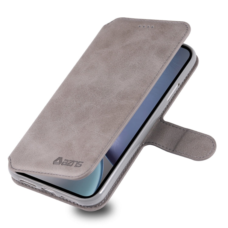For iPhone XR AZNS Calf Texture Magnetic Horizontal Flip PU Leather Case with Holder & Card Slots & Photo Frame