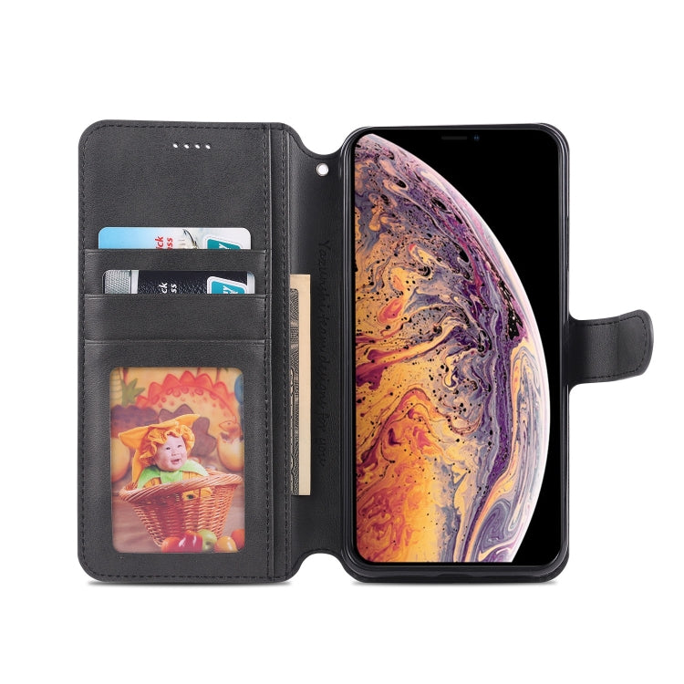 For iPhone XS Max AZNS Calf Texture Magnetic Horizontal Flip PU Leather Case with Holder & Card Slots & Photo Frame