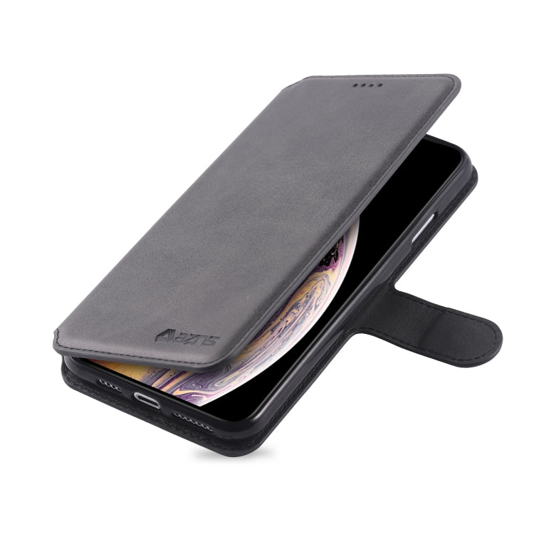 For iPhone XS Max AZNS Calf Texture Magnetic Horizontal Flip PU Leather Case with Holder & Card Slots & Photo Frame