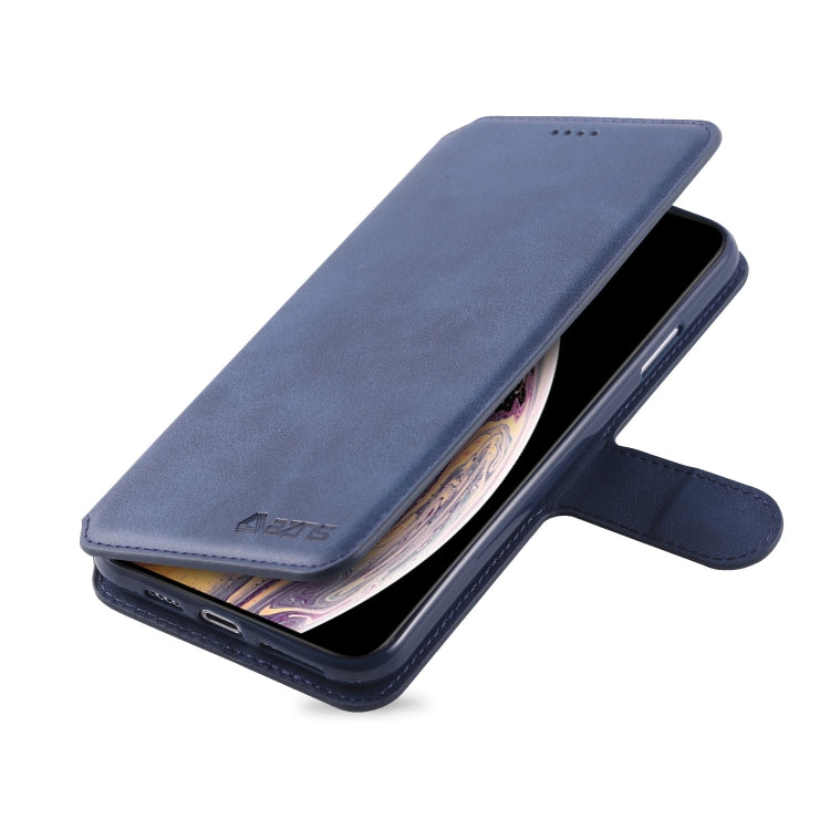 For iPhone XS Max AZNS Calf Texture Magnetic Horizontal Flip PU Leather Case with Holder & Card Slots & Photo Frame