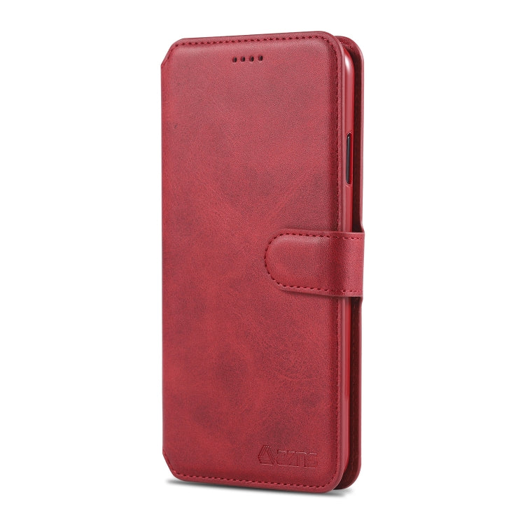For iPhone XS Max AZNS Calf Texture Magnetic Horizontal Flip PU Leather Case with Holder & Card Slots & Photo Frame