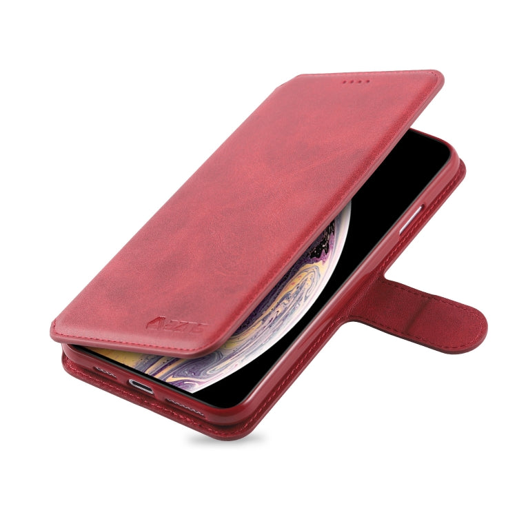 For iPhone XS Max AZNS Calf Texture Magnetic Horizontal Flip PU Leather Case with Holder & Card Slots & Photo Frame