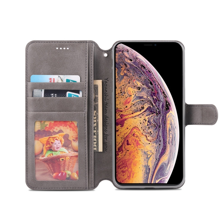 For iPhone XS Max AZNS Calf Texture Magnetic Horizontal Flip PU Leather Case with Holder & Card Slots & Photo Frame