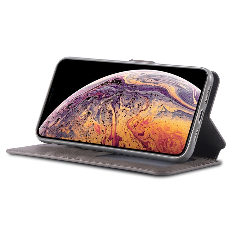 For iPhone XS Max AZNS Calf Texture Magnetic Horizontal Flip PU Leather Case with Holder & Card Slots & Photo Frame