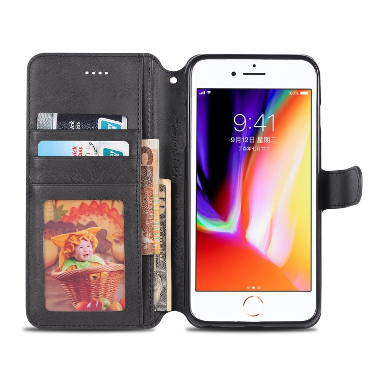 For iPhone 6 Plus / 6s Plus AZNS Calf Texture Magnetic Horizontal Flip PU Leather Case with Holder & Card Slots & Photo Frame