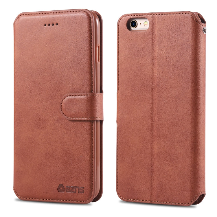 For iPhone 6 Plus / 6s Plus AZNS Calf Texture Magnetic Horizontal Flip PU Leather Case with Holder & Card Slots & Photo Frame