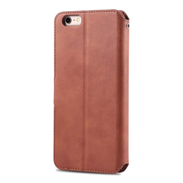 For iPhone 6 Plus / 6s Plus AZNS Calf Texture Magnetic Horizontal Flip PU Leather Case with Holder & Card Slots & Photo Frame
