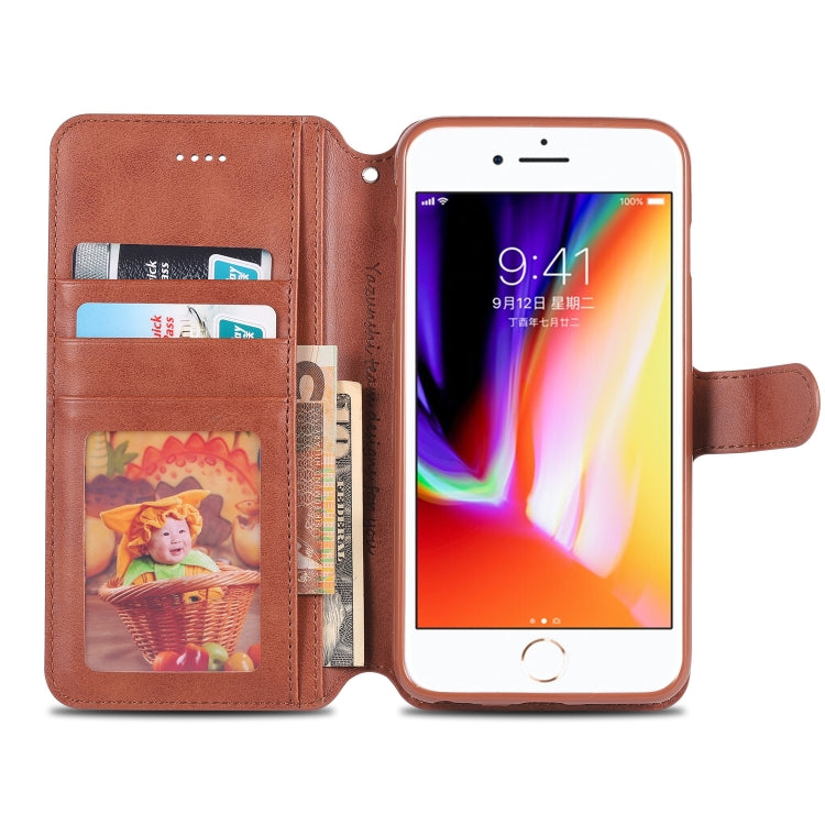 For iPhone 6 Plus / 6s Plus AZNS Calf Texture Magnetic Horizontal Flip PU Leather Case with Holder & Card Slots & Photo Frame