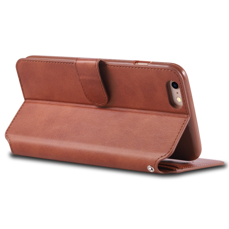 For iPhone 6 Plus / 6s Plus AZNS Calf Texture Magnetic Horizontal Flip PU Leather Case with Holder & Card Slots & Photo Frame