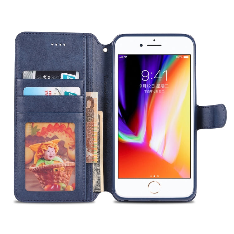 For iPhone 6 Plus / 6s Plus AZNS Calf Texture Magnetic Horizontal Flip PU Leather Case with Holder & Card Slots & Photo Frame