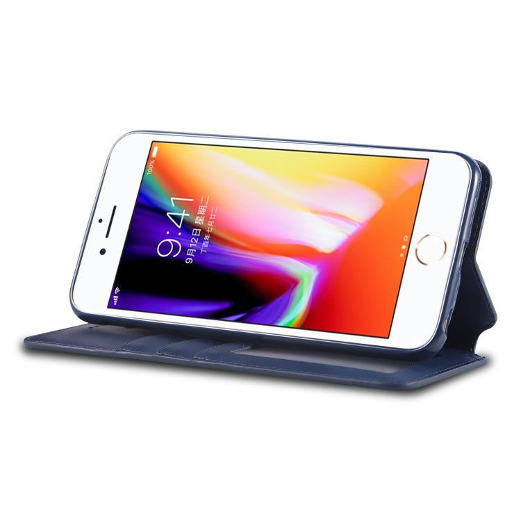 For iPhone 6 Plus / 6s Plus AZNS Calf Texture Magnetic Horizontal Flip PU Leather Case with Holder & Card Slots & Photo Frame