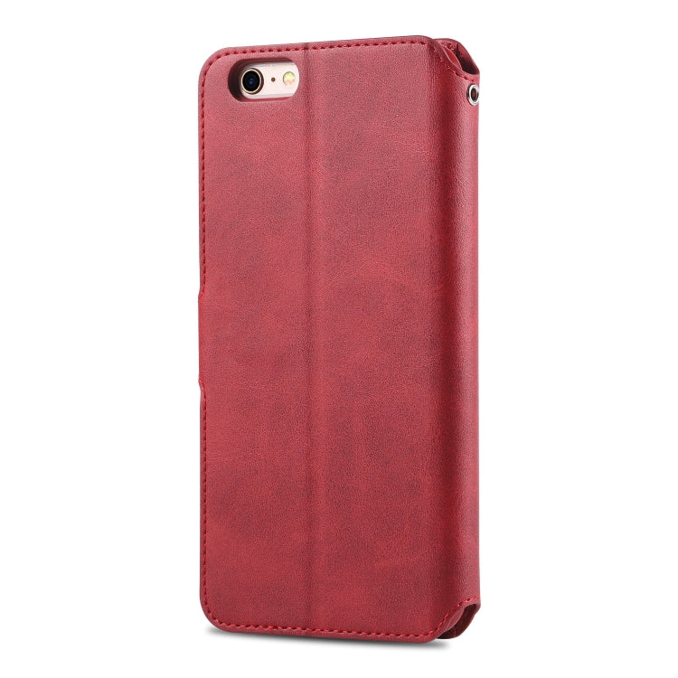 For iPhone 6 Plus / 6s Plus AZNS Calf Texture Magnetic Horizontal Flip PU Leather Case with Holder & Card Slots & Photo Frame