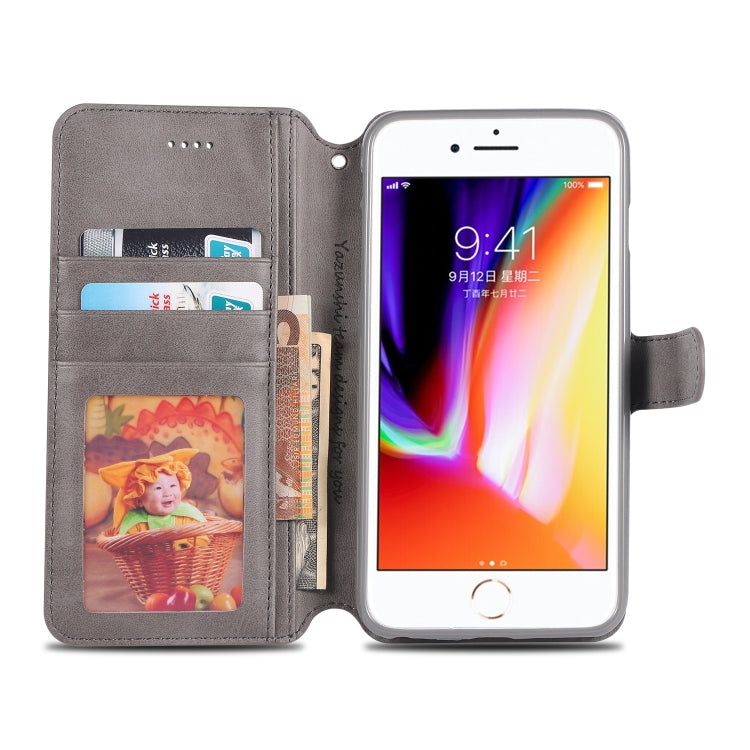 For iPhone 6 Plus / 6s Plus AZNS Calf Texture Magnetic Horizontal Flip PU Leather Case with Holder & Card Slots & Photo Frame
