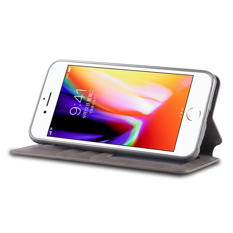 For iPhone 6 Plus / 6s Plus AZNS Calf Texture Magnetic Horizontal Flip PU Leather Case with Holder & Card Slots & Photo Frame