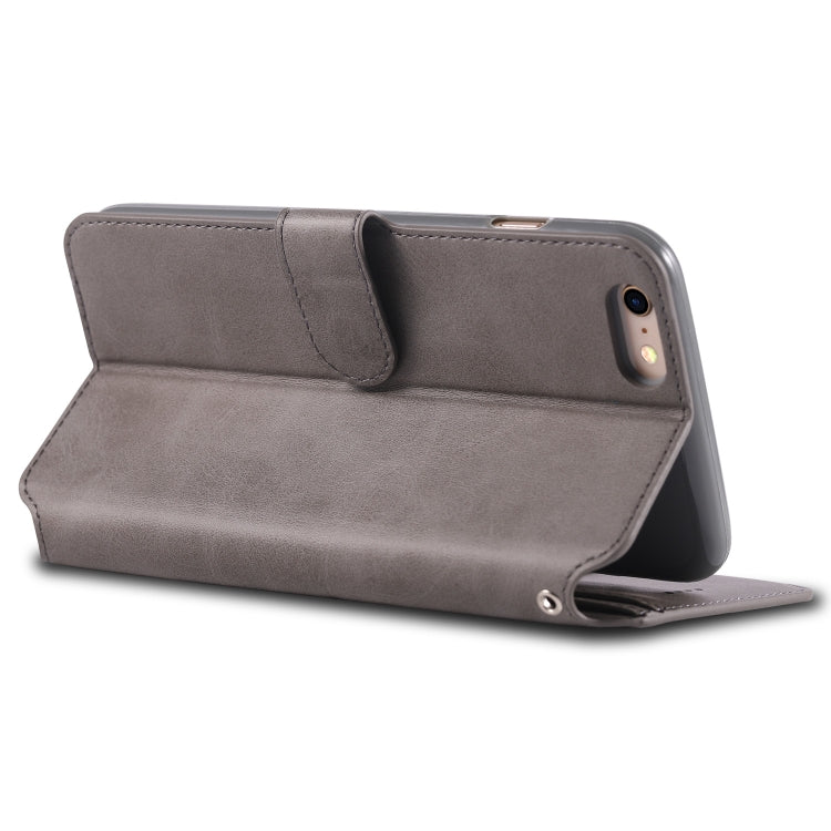For iPhone 6 Plus / 6s Plus AZNS Calf Texture Magnetic Horizontal Flip PU Leather Case with Holder & Card Slots & Photo Frame