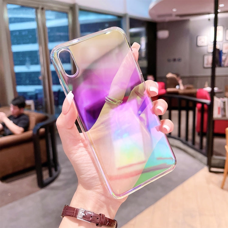 For iPhone X / XS Colorful Electroplating PC Protective Case