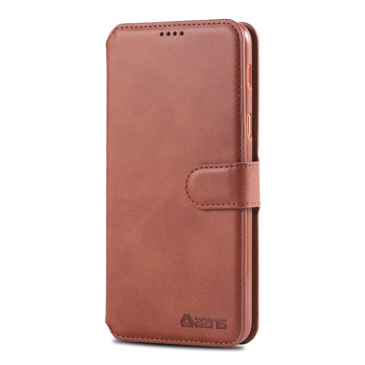 For Galaxy A6 2018 AZNS Calf Texture Magnetic Horizontal Flip PU Leather Case with Holder & Card Slots & Photo Frame