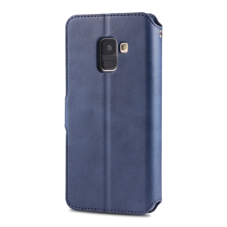 For Galaxy A6 2018 AZNS Calf Texture Magnetic Horizontal Flip PU Leather Case with Holder & Card Slots & Photo Frame