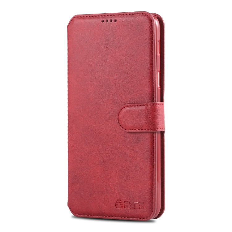 For Galaxy A6 2018 AZNS Calf Texture Magnetic Horizontal Flip PU Leather Case with Holder & Card Slots & Photo Frame