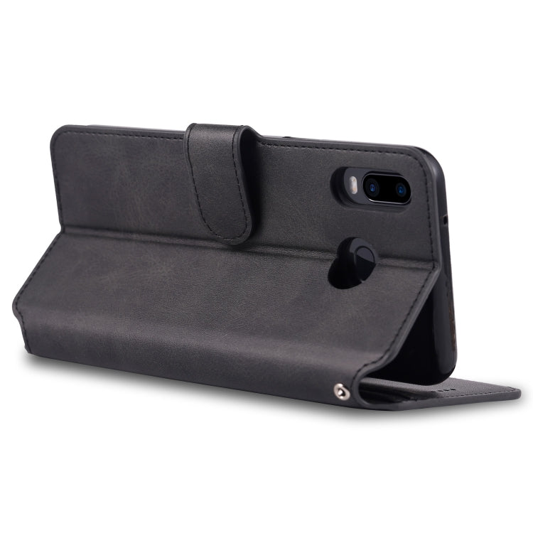 For Galaxy  A6s AZNS Calf Texture Magnetic Horizontal Flip PU Leather Case with Holder & Card Slots & Photo Frame