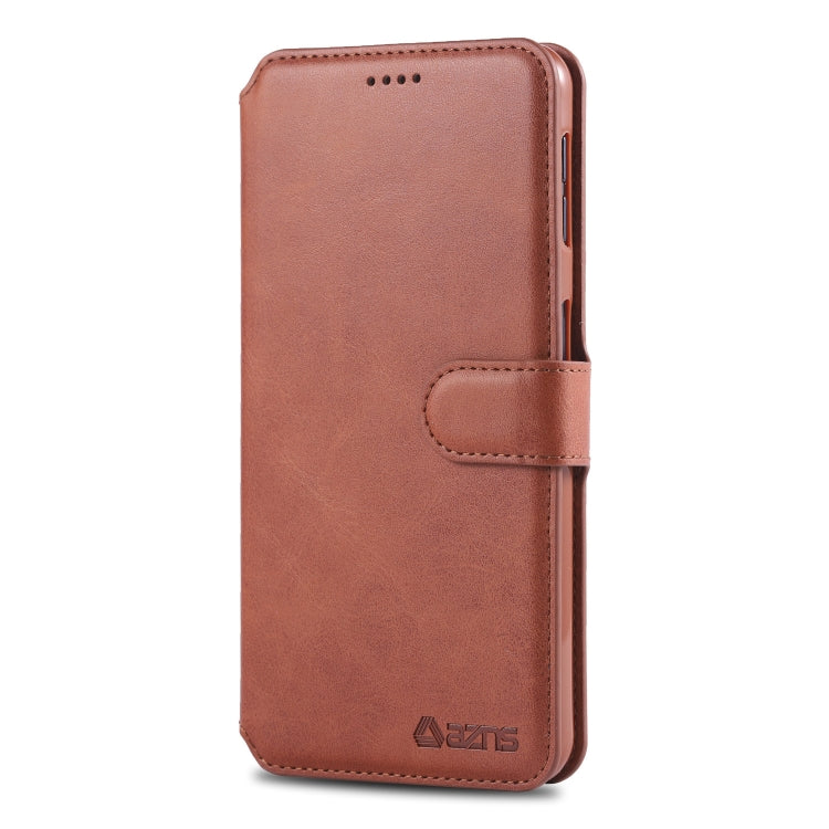 For Galaxy A7 2018 AZNS Calf Texture Magnetic Horizontal Flip PU Leather Case with Holder & Card Slots & Photo Frame