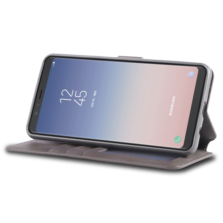 For Galaxy A7 2018 AZNS Calf Texture Magnetic Horizontal Flip PU Leather Case with Holder & Card Slots & Photo Frame