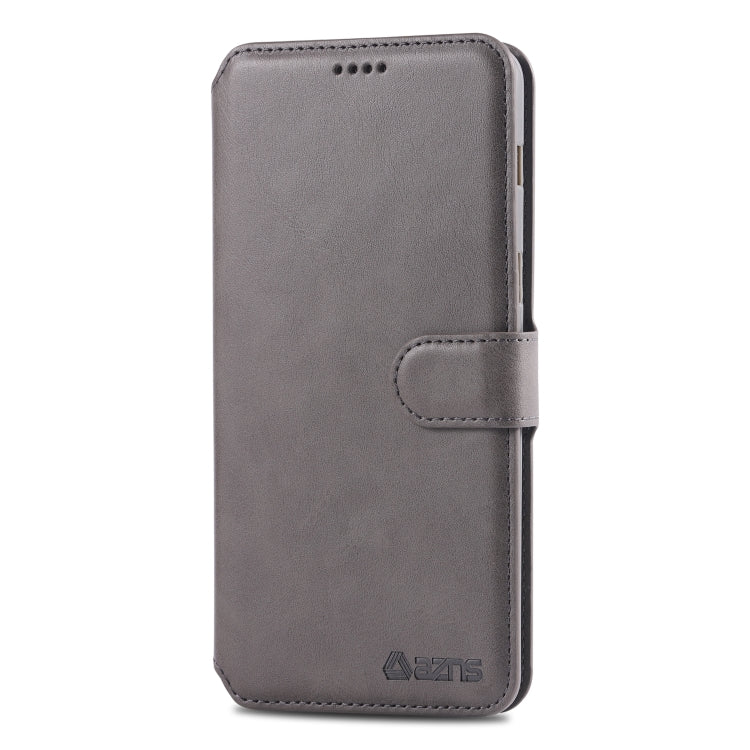 For Galaxy A8 Plus 2018 AZNS Calf Texture Magnetic Horizontal Flip PU Leather Case with Holder & Card Slots & Photo Frame