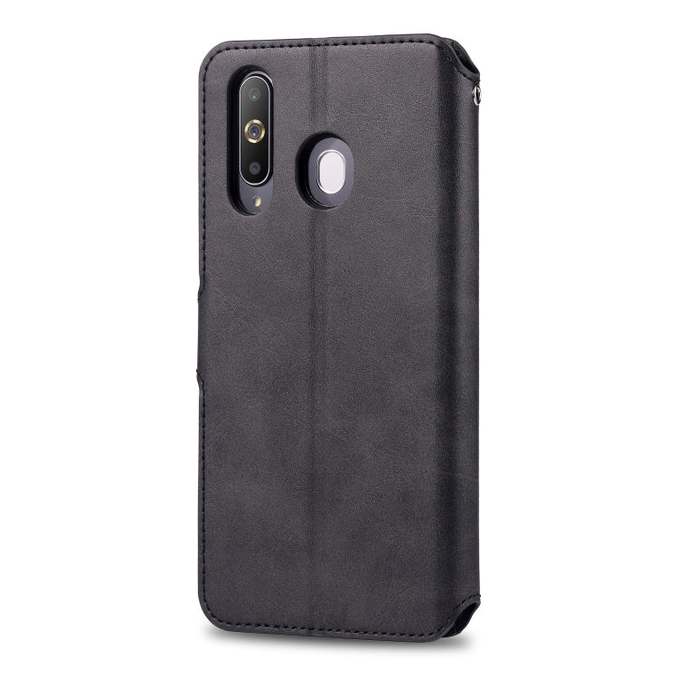 For Galaxy A8s AZNS Calf Texture Magnetic Horizontal Flip PU Leather Case with Holder & Card Slots & Photo Frame