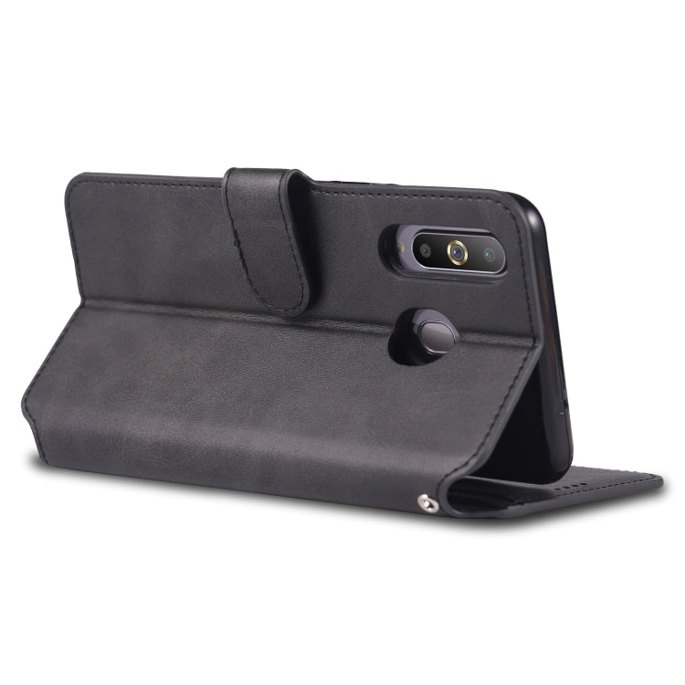For Galaxy A8s AZNS Calf Texture Magnetic Horizontal Flip PU Leather Case with Holder & Card Slots & Photo Frame