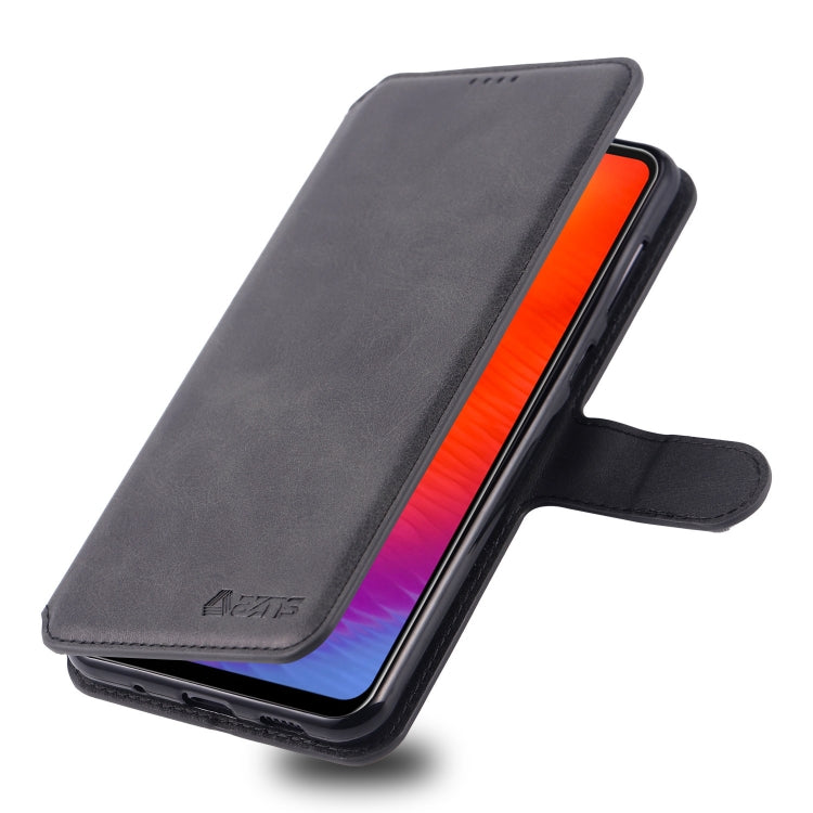 For Galaxy A8s AZNS Calf Texture Magnetic Horizontal Flip PU Leather Case with Holder & Card Slots & Photo Frame