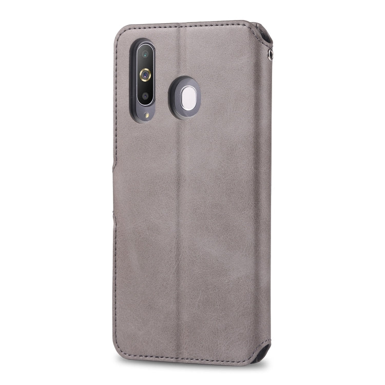 For Galaxy A8s AZNS Calf Texture Magnetic Horizontal Flip PU Leather Case with Holder & Card Slots & Photo Frame