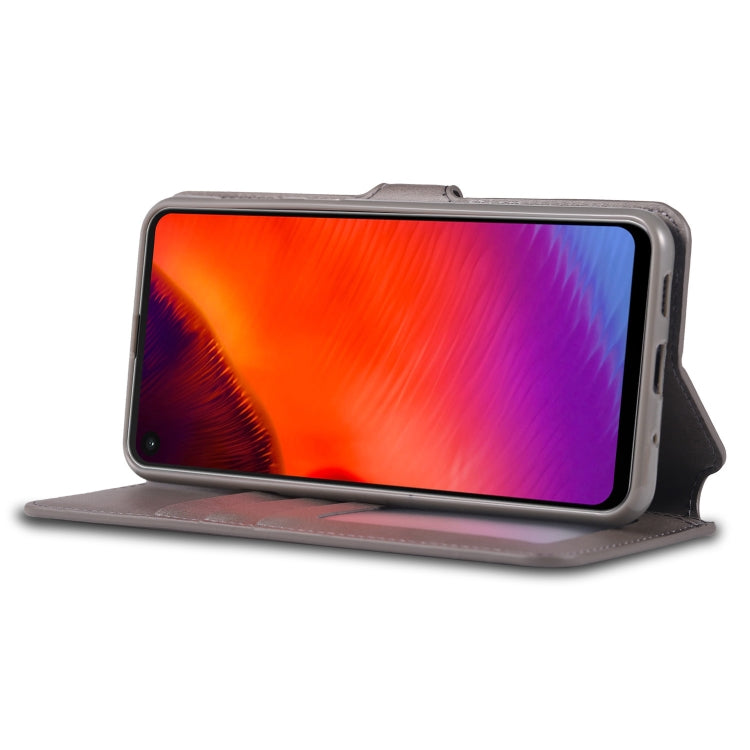 For Galaxy A8s AZNS Calf Texture Magnetic Horizontal Flip PU Leather Case with Holder & Card Slots & Photo Frame