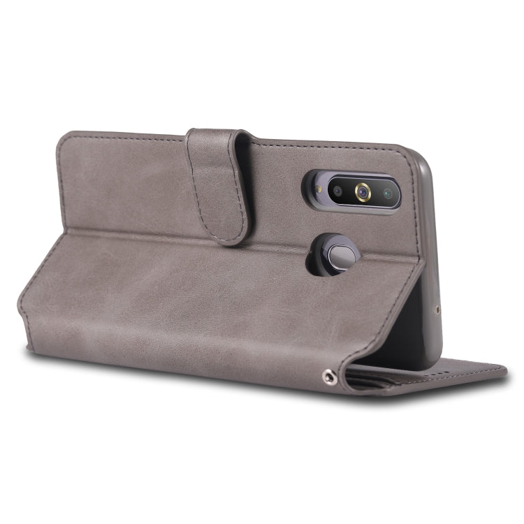 For Galaxy A8s AZNS Calf Texture Magnetic Horizontal Flip PU Leather Case with Holder & Card Slots & Photo Frame