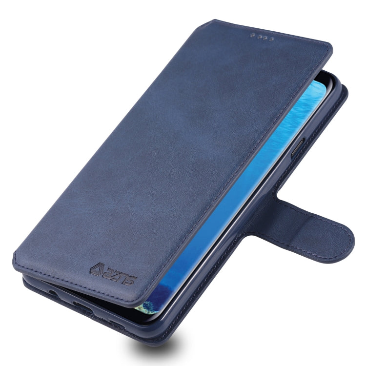 For Galaxy A8 Star / A9 Star AZNS Calf Texture Magnetic Horizontal Flip PU Leather Case with Holder & Card Slots & Photo Frame