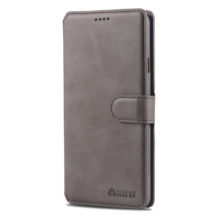 For Galaxy A8 Star / A9 Star AZNS Calf Texture Magnetic Horizontal Flip PU Leather Case with Holder & Card Slots & Photo Frame