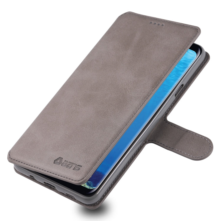 For Galaxy A8 Star / A9 Star AZNS Calf Texture Magnetic Horizontal Flip PU Leather Case with Holder & Card Slots & Photo Frame