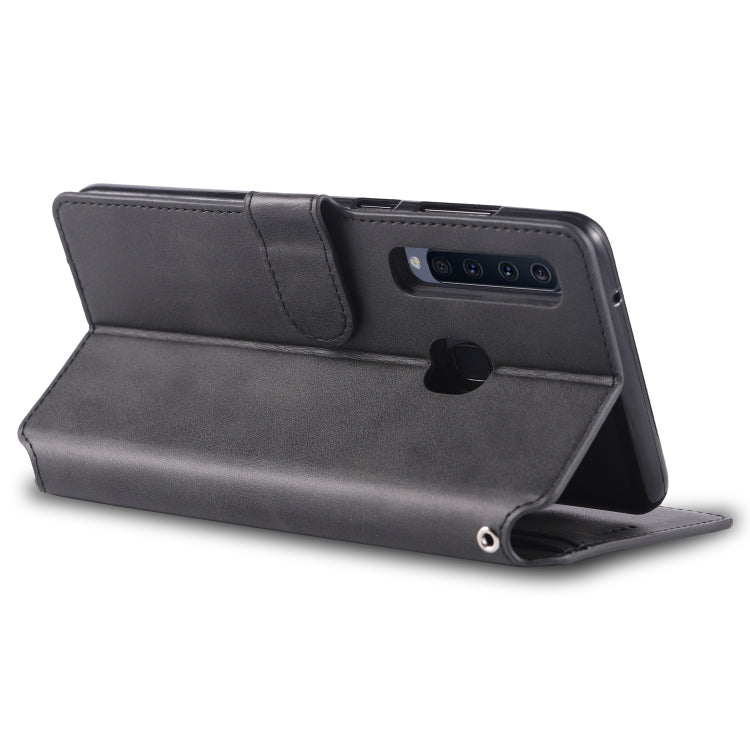 For Galaxy A9 2018 AZNS Calf Texture Magnetic Horizontal Flip PU Leather Case with Holder & Card Slots & Photo Frame