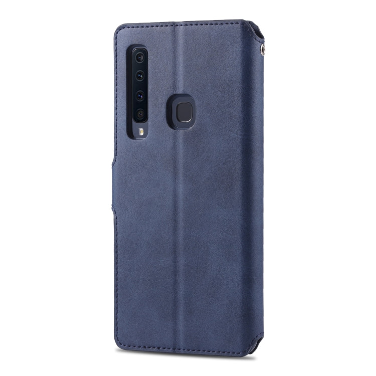 For Galaxy A9 2018 AZNS Calf Texture Magnetic Horizontal Flip PU Leather Case with Holder & Card Slots & Photo Frame