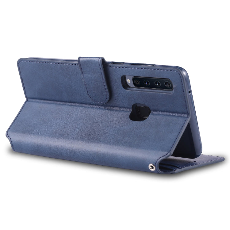 For Galaxy A9 2018 AZNS Calf Texture Magnetic Horizontal Flip PU Leather Case with Holder & Card Slots & Photo Frame