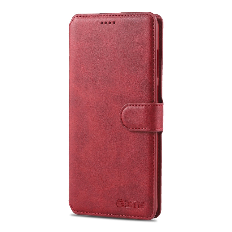For Galaxy A9 2018 AZNS Calf Texture Magnetic Horizontal Flip PU Leather Case with Holder & Card Slots & Photo Frame