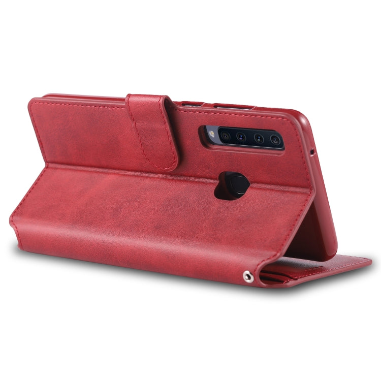 For Galaxy A9 2018 AZNS Calf Texture Magnetic Horizontal Flip PU Leather Case with Holder & Card Slots & Photo Frame
