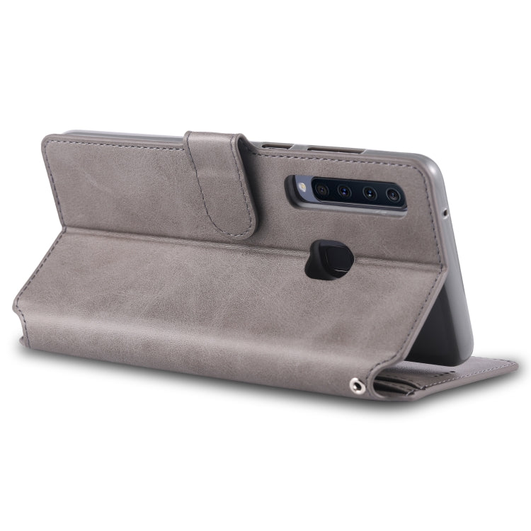 For Galaxy A9 2018 AZNS Calf Texture Magnetic Horizontal Flip PU Leather Case with Holder & Card Slots & Photo Frame