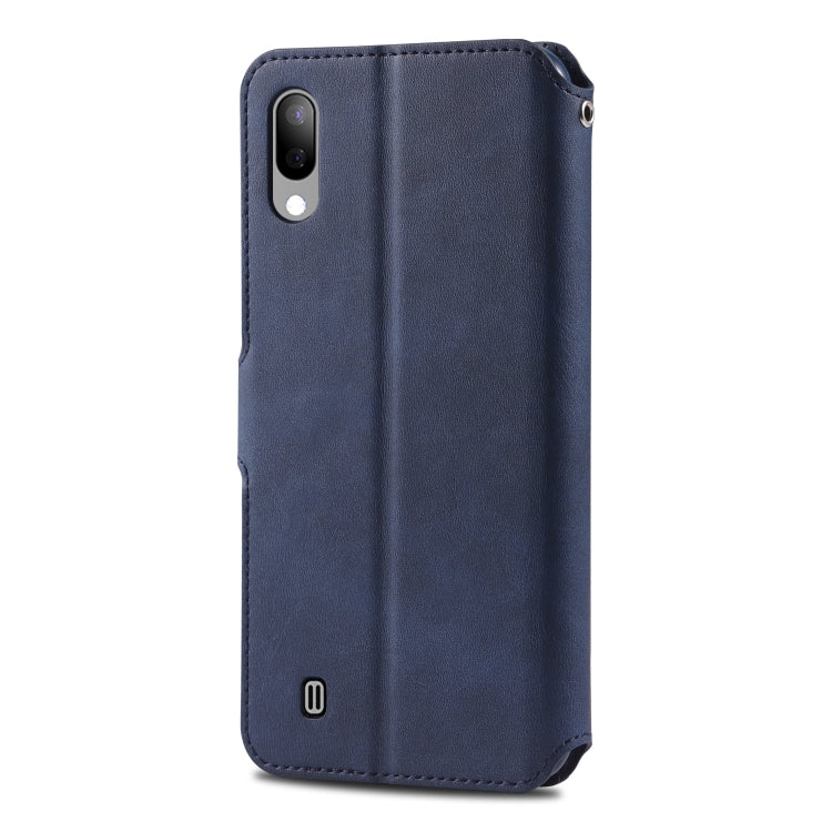 For Galaxy A10 / M10 AZNS Calf Texture Magnetic Horizontal Flip PU Leather Case with Holder & Card Slots & Photo Frame