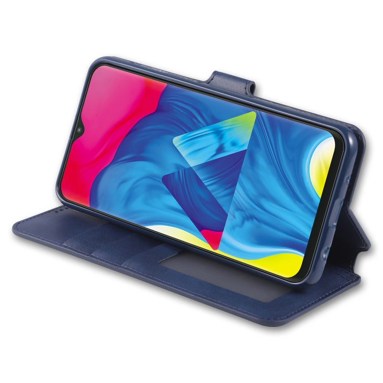 For Galaxy A10 / M10 AZNS Calf Texture Magnetic Horizontal Flip PU Leather Case with Holder & Card Slots & Photo Frame