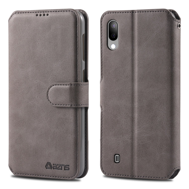 For Galaxy A10 / M10 AZNS Calf Texture Magnetic Horizontal Flip PU Leather Case with Holder & Card Slots & Photo Frame